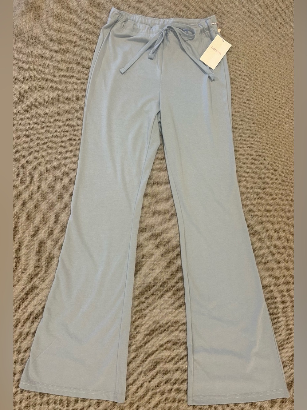 Always Light Blue Boot Cut Lounge Pants with Drawstring